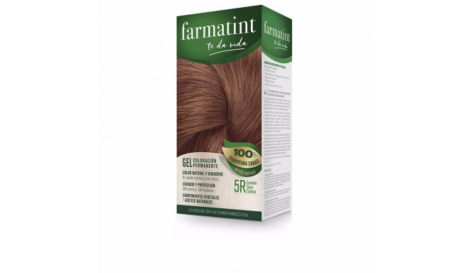 FARMATINT GEL coloración permanente #5r-castaño claro cobrizo 5 u