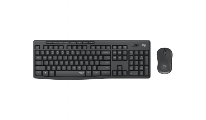 Klaviatuur+hiir Logitech Silent Wireless Combo MK295 Graphite/must Nordic 2YW