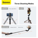 Baseus Tool Lovely Uniaxial Bluetooth Folding Stand Selfie Stabilizer phone holder Black (SULH-01)