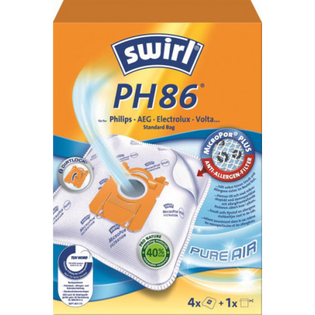 Swirl мешки для пыли PH 86 Plus AirSpace 4 шт.+фильтр