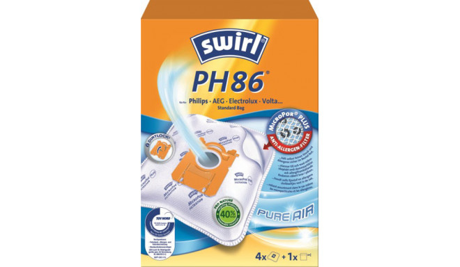 Swirl мешки для пыли PH 86 Plus AirSpace 4 шт.+фильтр