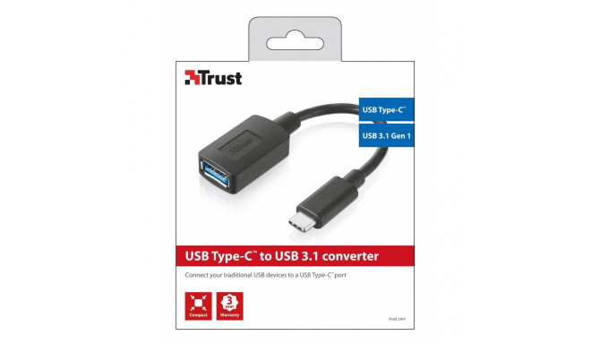 USB A - USB C Kaabel Trust 20967                Must