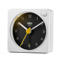 Braun BC 02 XWB quartz alarm white / black with light switch