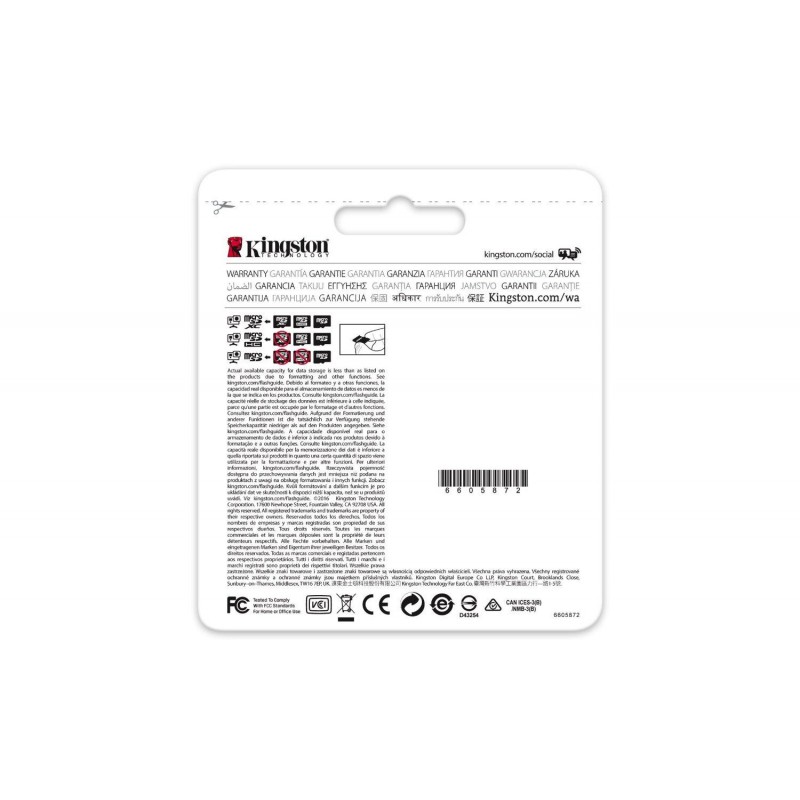 Карта памяти microsdxc uhs i u3 kingston canvas select plus 512 гб