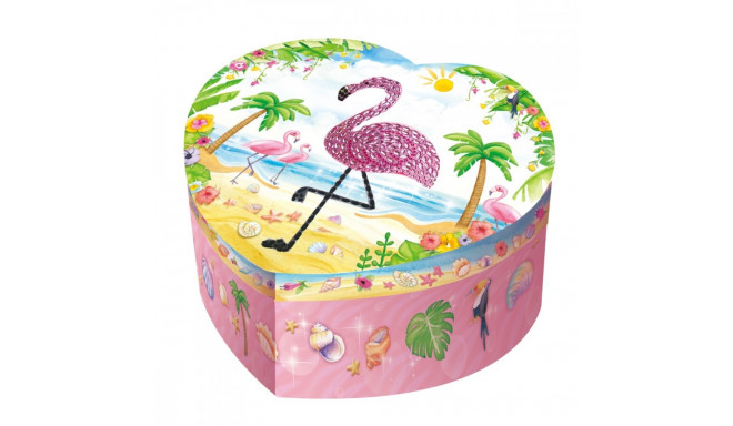 Pecoware Heart-shaped music box - Flamingo