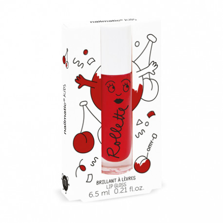 Akcija! Nailmatic Kids Dabīgs un mitrinošs bērnu lūpu spīdums ar vitamīniem un augļu garšu, Cherry,