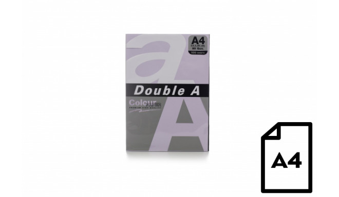 Colour paper Double A, 80g, A4, 500 sheets, Levender