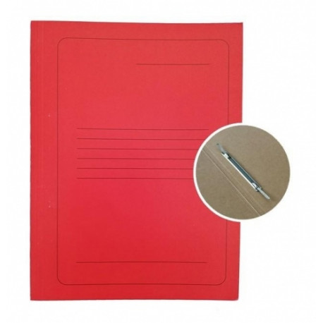 Project File A4 cardboard Smiltainis with metal clip, with print red