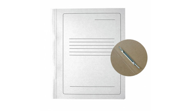Carton Binder A4, 250g, with press and a padding, white, SEG-6