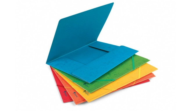 Folder with rubbers Forpus, A4, cardboard, capacity 300 sheets, blue