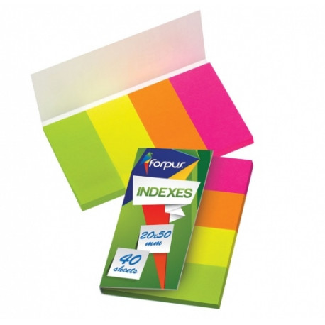 Paper-index Forpus, 20x50mm, Assorti, paper (4x40)