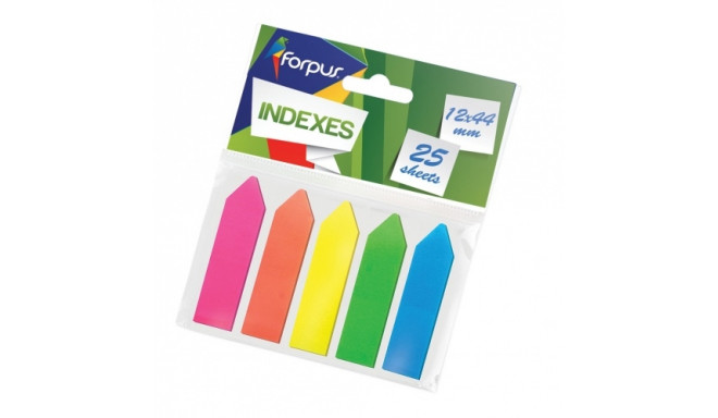 Paper-index  Forpus, 12x44mm, Assorti, Plastic, arrows (5x25)  0718-105