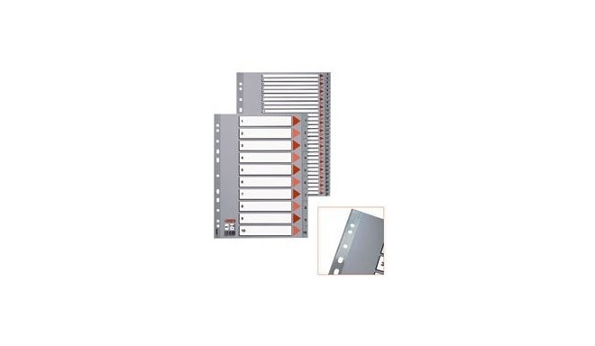 Divider Esselte PP, A4, numbers 1-12, plastic