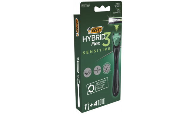 BIC System razors HYBRID 3 FLEX SENSITIVE (1+4 pcs)