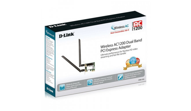 Сетевая карта с Wifi D-Link DWA-582 5 GHz 867 Mbps LED