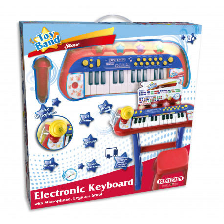 BONTEMPI elektrooniline klahvpill jalgade, mikrofoni ja tooliga, 1322410