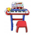 BONTEMPI electronic keyboard with legs, microphone and stool, 13 2410