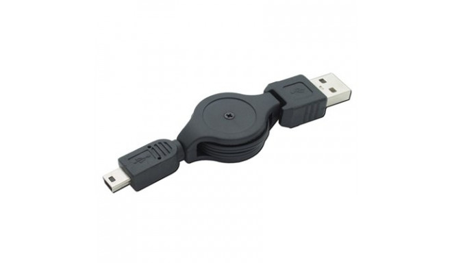PremiumCord USB retractable cable 0,9m mini USB 5pin