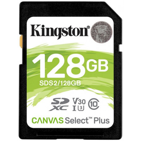Kingston mälukaart SDXC 128GB Canvas Select Plus