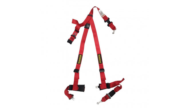 Harness with 4 fastening points SCHROTH RACING QUICK FIT Red Co-pilot