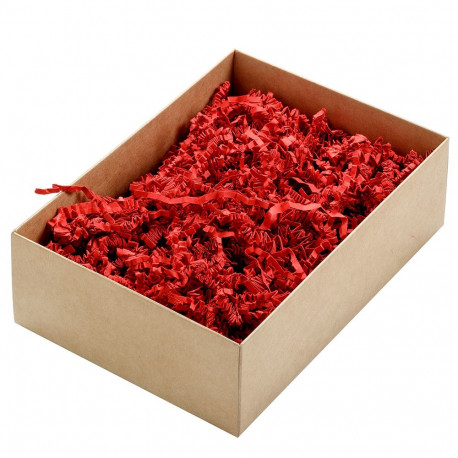 Täitematerjal, paberilaastud, 100 g, punane