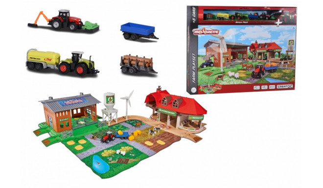 Figures set Creatix Big farm + 5 vehicles
