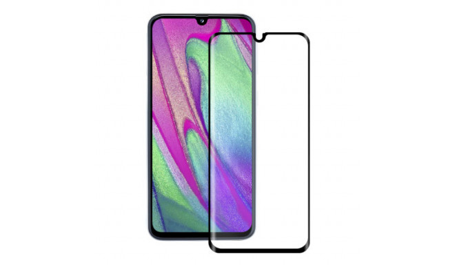 Fusion Full Glue 5D Tempered Glass Full Coveraged with Frame Samsung A405 Galaxy A40 Black