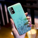 Fusion Glue Glitter Back Case Silikoonist ümbris jaoks Huawei P40 Lite / Nova 7i / Nova 6 SE rohelin