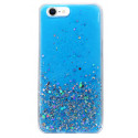 Fusion Glue Glitter Back Case Silikoonist ümbris Apple iPhone 12 / 12 Pro siniseks