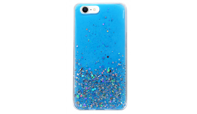 Fusion Glue Glitter Back Case Silikoonist ümbris Apple iPhone 12 | 12 Pro siniseks