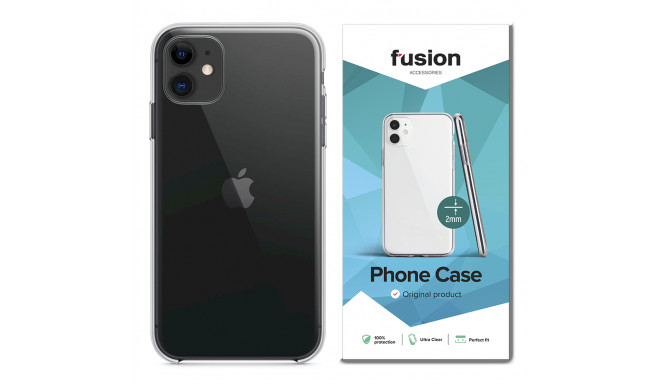 Fusion Ultra Clear Series 2 mm silikoonist ümbris Apple iPhone 12 Pro Max läbipaistvale (EU Blister)