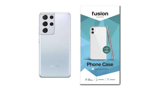 Fusion ultra clear series 2 mm silikoonist ümbris Samsung G998 Galaxy S21 Ultra 5G läbipaistvale (EU