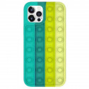 Fusion Pop it silikoonist ümbris Apple iPhone 12 Pro Max roheline - kollane