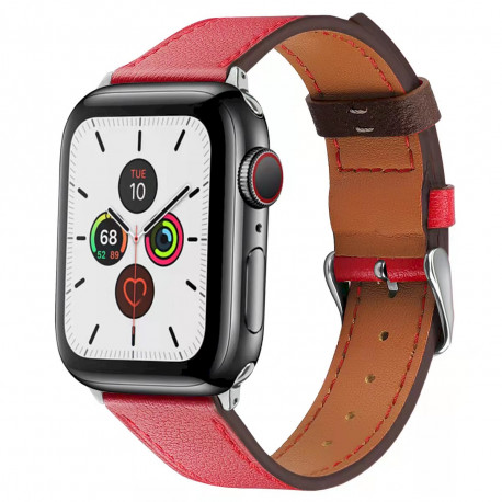 Кожаный ремешок Fusion для Apple Watch 42 | 44 мм красный
