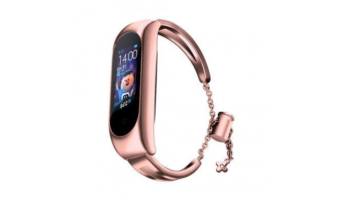 Fusion Metal Bracelet rihm kellaks Xiaomi Mi Band 3 | 4 | 5 | 6 roosa kuld