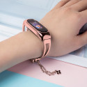 Fusion Metal Bracelet rihm kellaks Xiaomi Mi Band 3 / 4 / 5 / 6 roosa kuld