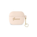 Guess case for Airpods 3 GUA3LSCHSP pink Silicone Heart Charm