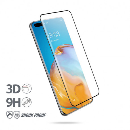 Crong 3D Armour Glass – Szkło hartowane 9H na cały ekran Huawei P40 Pro + ramka instalacyjna