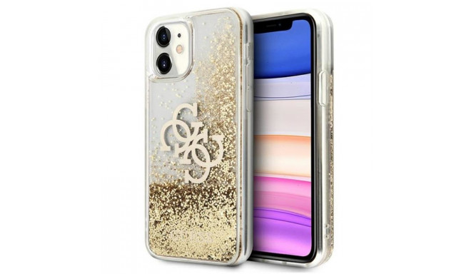 Guess Liquid Glitter 4G Big Logo - Etui iPhone 11 (złoty)