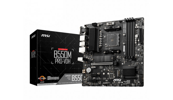 MSI B550M PRO-VDH AMD B550 Socket AM4  micro ATX