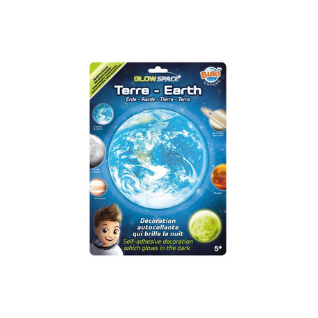 Fosforestseeruv kleebis 3D Planeet - Maa, Buki