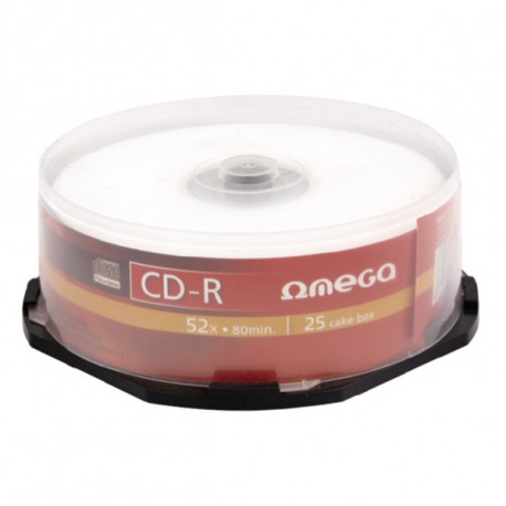 Omega CD-R 700MB 52x 25pcs Cake Box (56303)