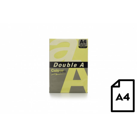 Colour paper Double A, 80g, A4, 500 sheets, Cheese