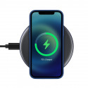 Crong Qi Fast Wireless Charger with Aluminium & Armorplate housing 15W (black)