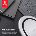 Crong Qi Fast Wireless Charger with Aluminium & Armorplate housing 15W (black)