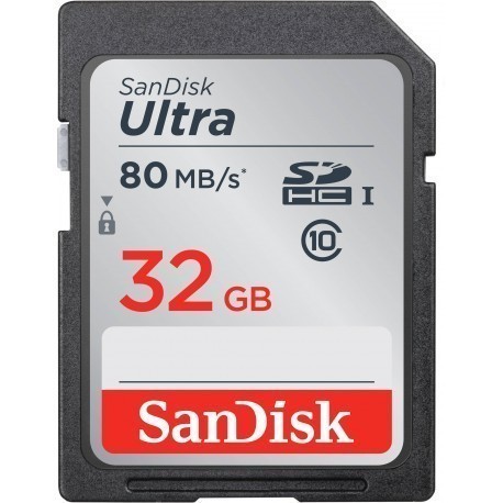 Sandisk карта памяти SDHC 32GB Ultra 80MB/сек Class 10 UHS-I