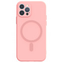 Mocco MagSilicone Soft Back Case Silicone Case for Apple iPhone 12 Pro Pink
