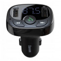 Baseus T-Typed FM Transmitter Bluetooth car charger MP3 2x USB TF microSD 3.4A black (CCTM-01)