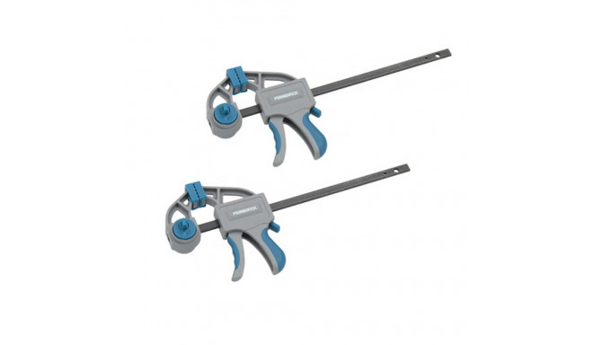 One-hand clamp Ferrestock 215 mm Steel Plastic (2 pcs)