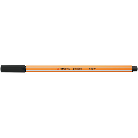 Tindipliiats Stabilo Point 88/46 fineliner 0,4mm, must